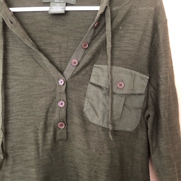 Forest green long sleeve top - Picture 3 of 6